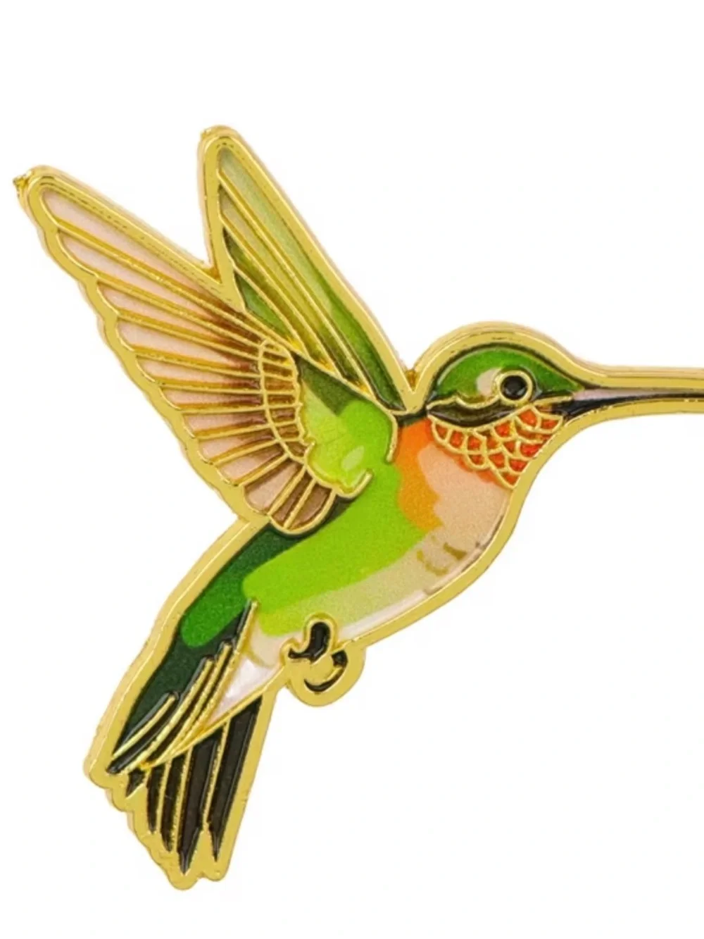 Stylish Green Hummingbird Enamel Pin - Birds Pet Accessory